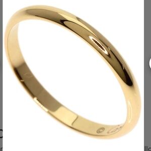 Authentic Cartier 18K gold wedding band, size 59 US 8.75 w/box